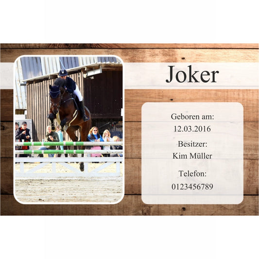 Boxenschild Pferd personalisiert – Holz Design mit Foto & Namen