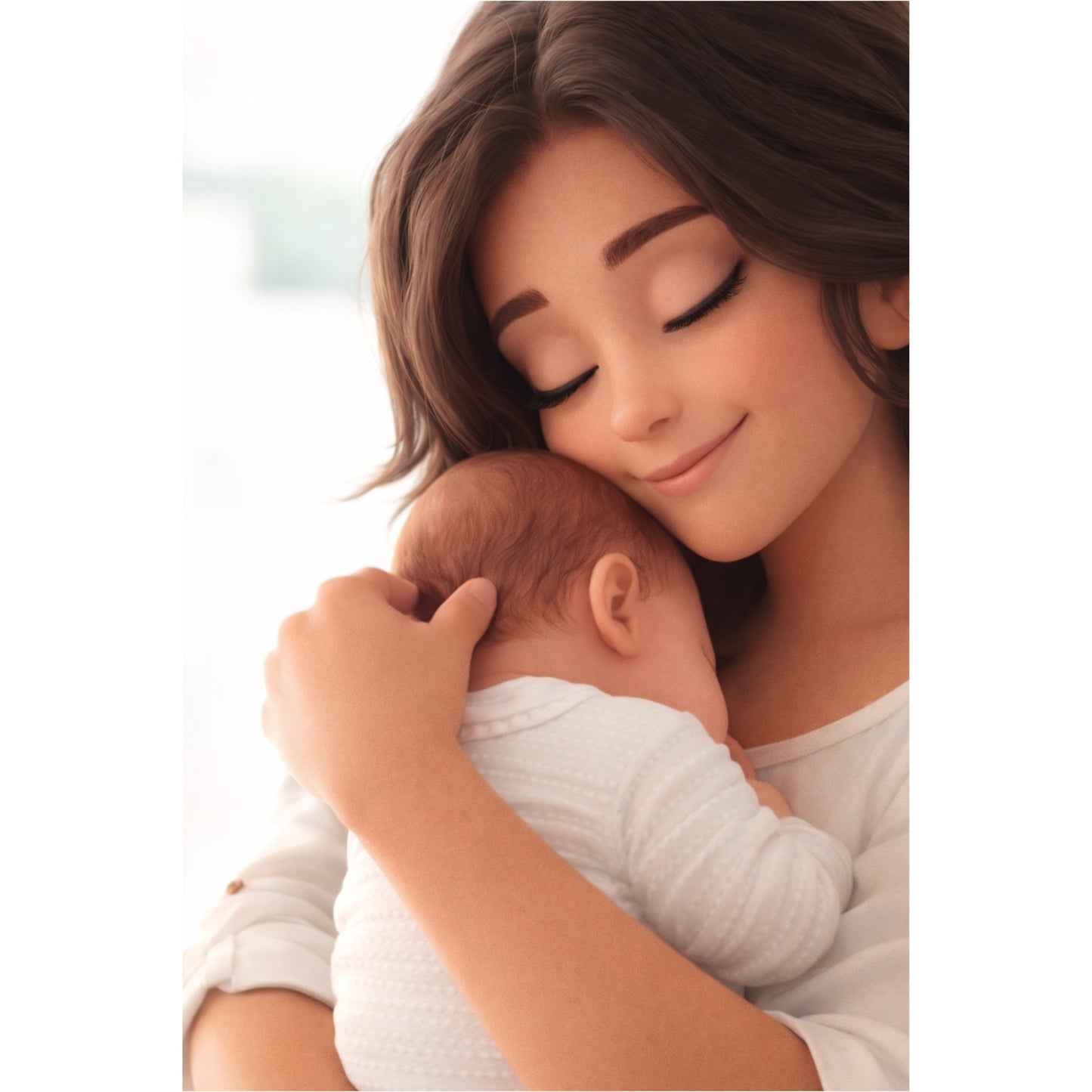 Personalisiertes Baby-Schild im Cartoon-Stil – Dein Foto als liebevolles Kunstwerk
