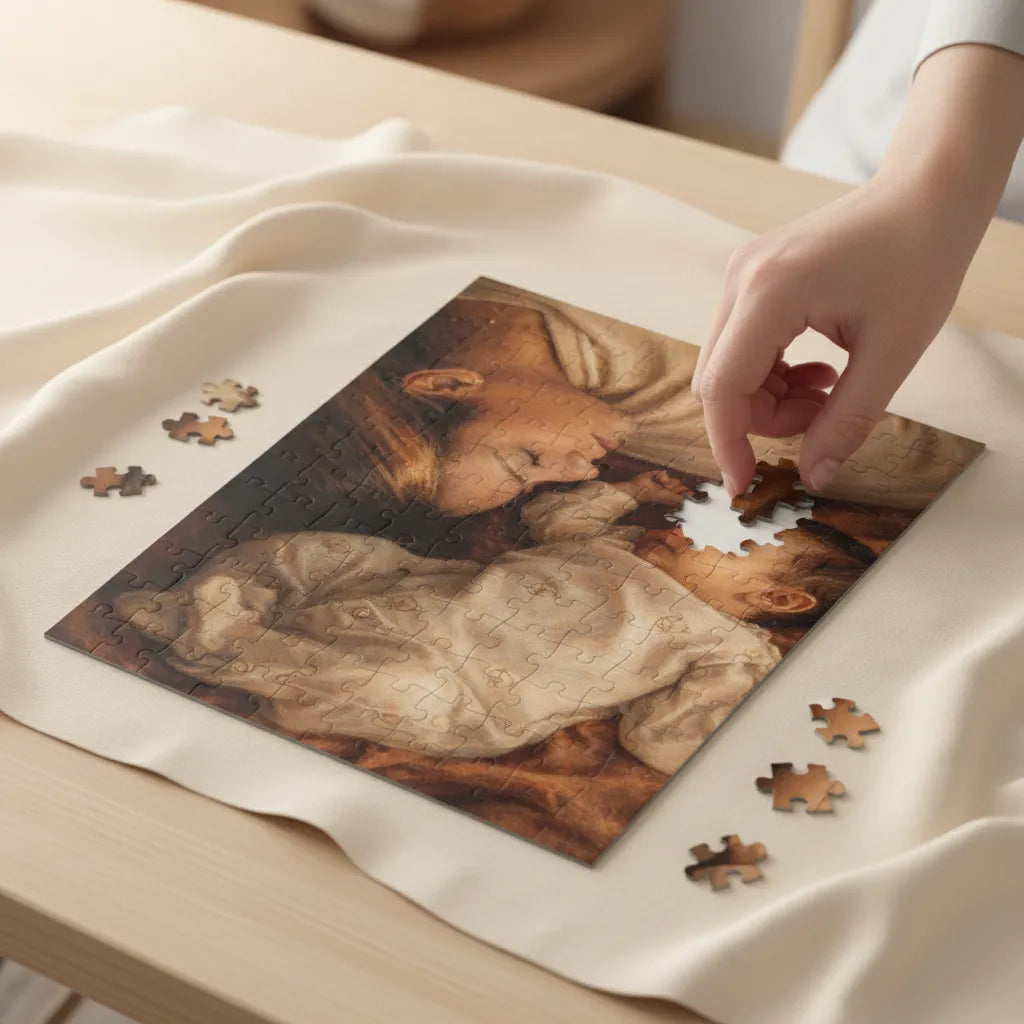 Herzensruhe – Personalisiertes Foto Puzzle im Ölmalerei-Stil