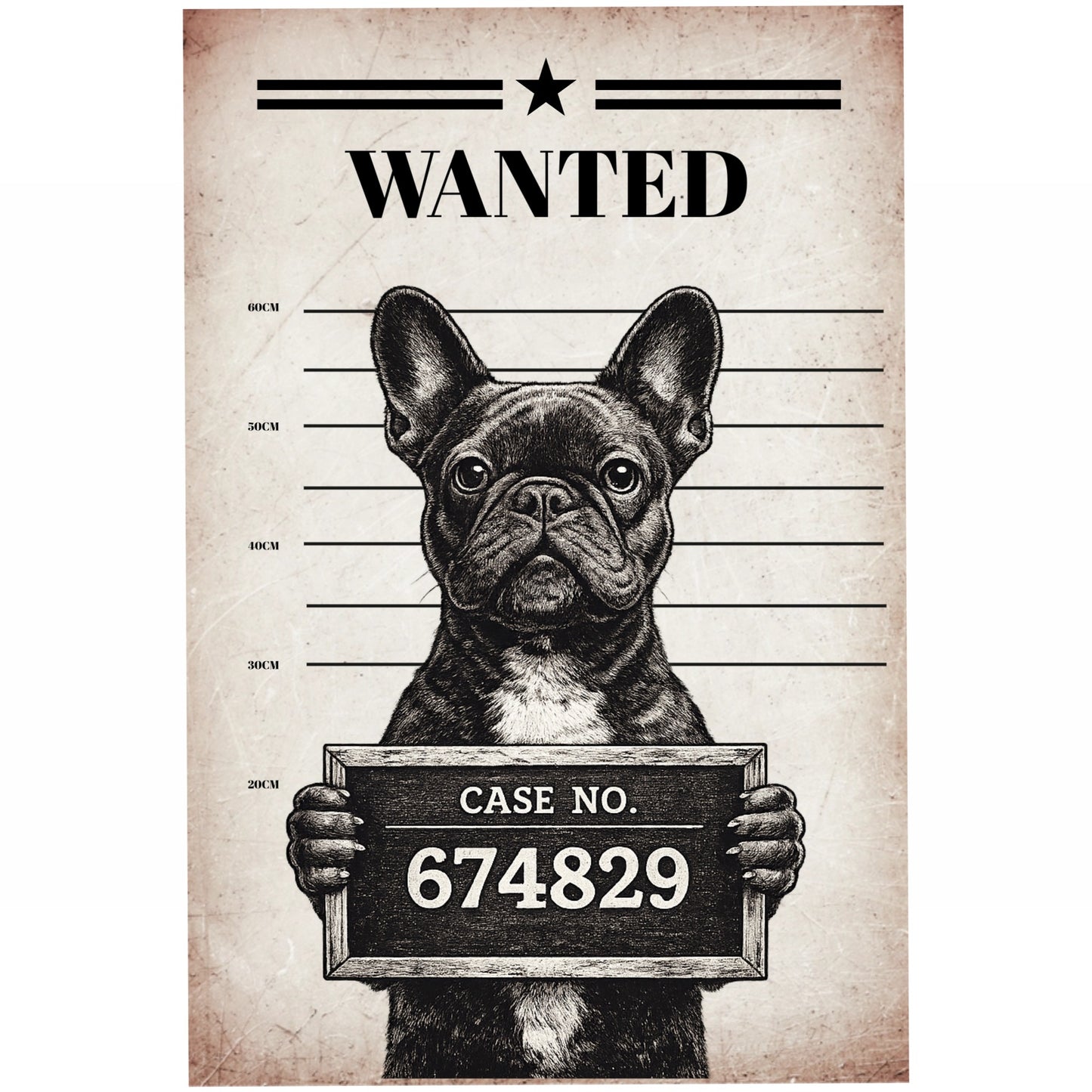 Wanted Hundeschild – Personalisiert mit Foto & Fallnummer