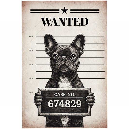Wanted Hundeschild – Personalisiert mit Foto & Fallnummer