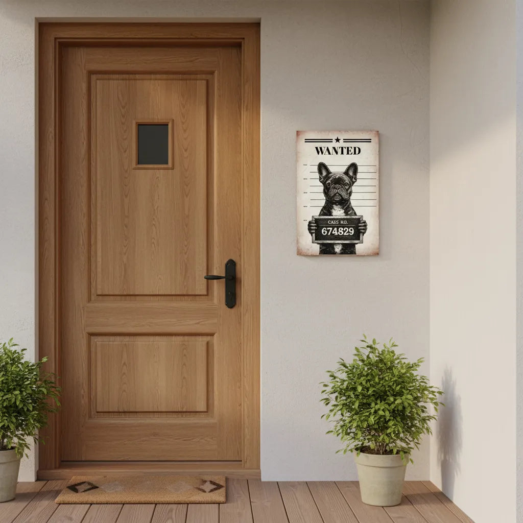 Wanted Hundeschild – Personalisiert mit Foto & Fallnummer