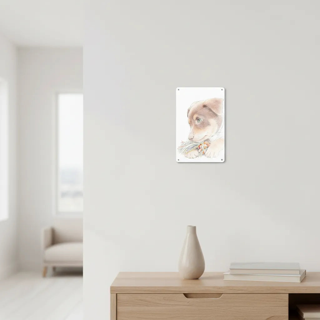 Personalisiertes Hunde-Schild im Bleistift-Stil – Dein Foto als handgezeichnetes Kunstwerk