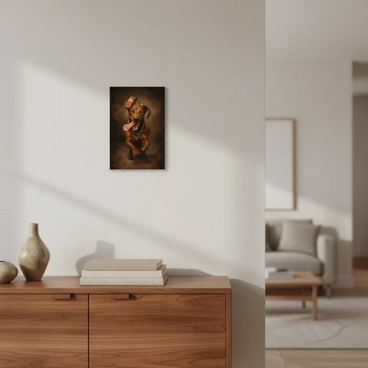 Personalisiertes Hunde-Schild im Gemälde-Stil – Dein Foto als edles Kunstwerk
