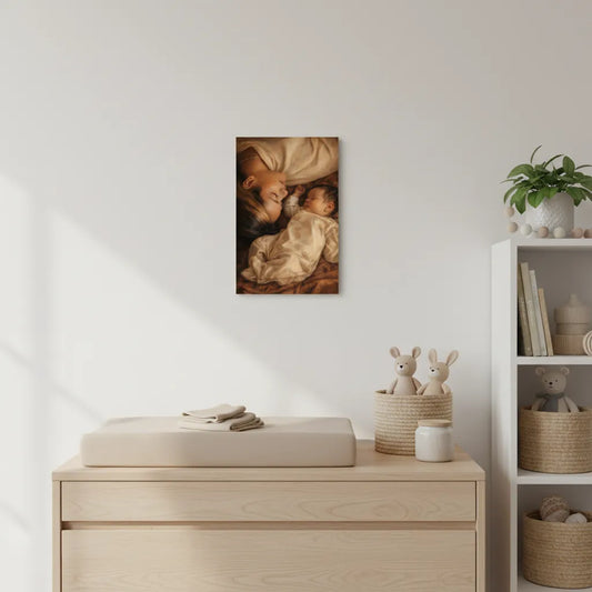 Personalisiertes Baby-Schild im Gemälde-Stil – Dein Foto als liebevolles Kunstwerk
