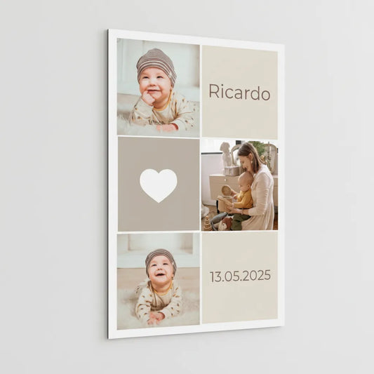 Baby Geburts Schild Modell Ric – Personalisiert mit Name, Datum & Geburtsdaten