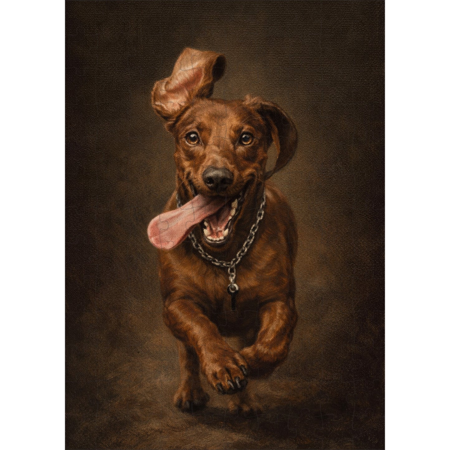 Personalisiertes Hunde Puzzle im Ölmalerei Stil – Dein Foto als Kunstwerk