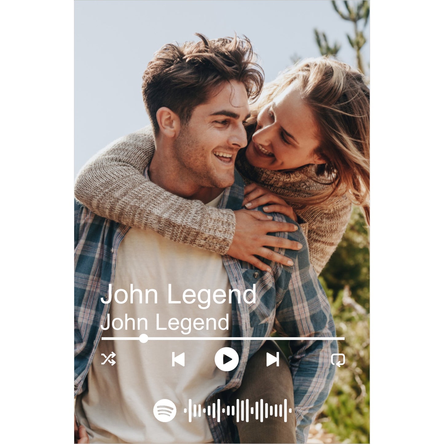 Personalisierte Musiktafel mit Foto & QR Code – Euer Lieblingssong
