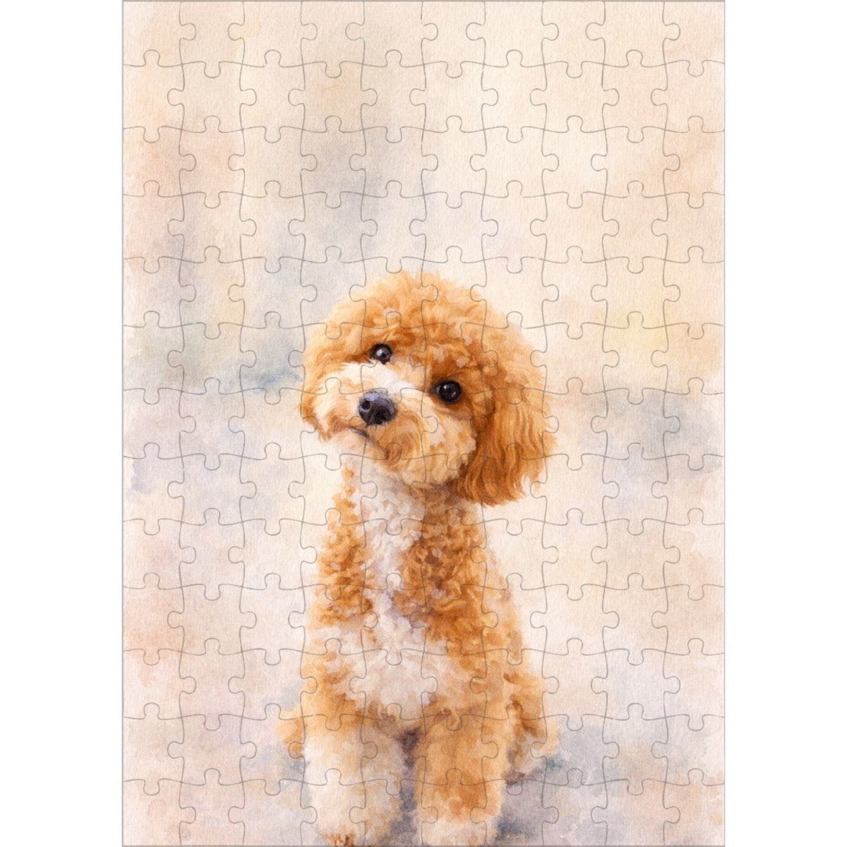 Personalisiertes Hunde Foto Puzzle im Aquarell Stil