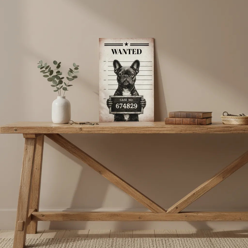 Wanted Hundeschild – Personalisiert mit Foto & Fallnummer