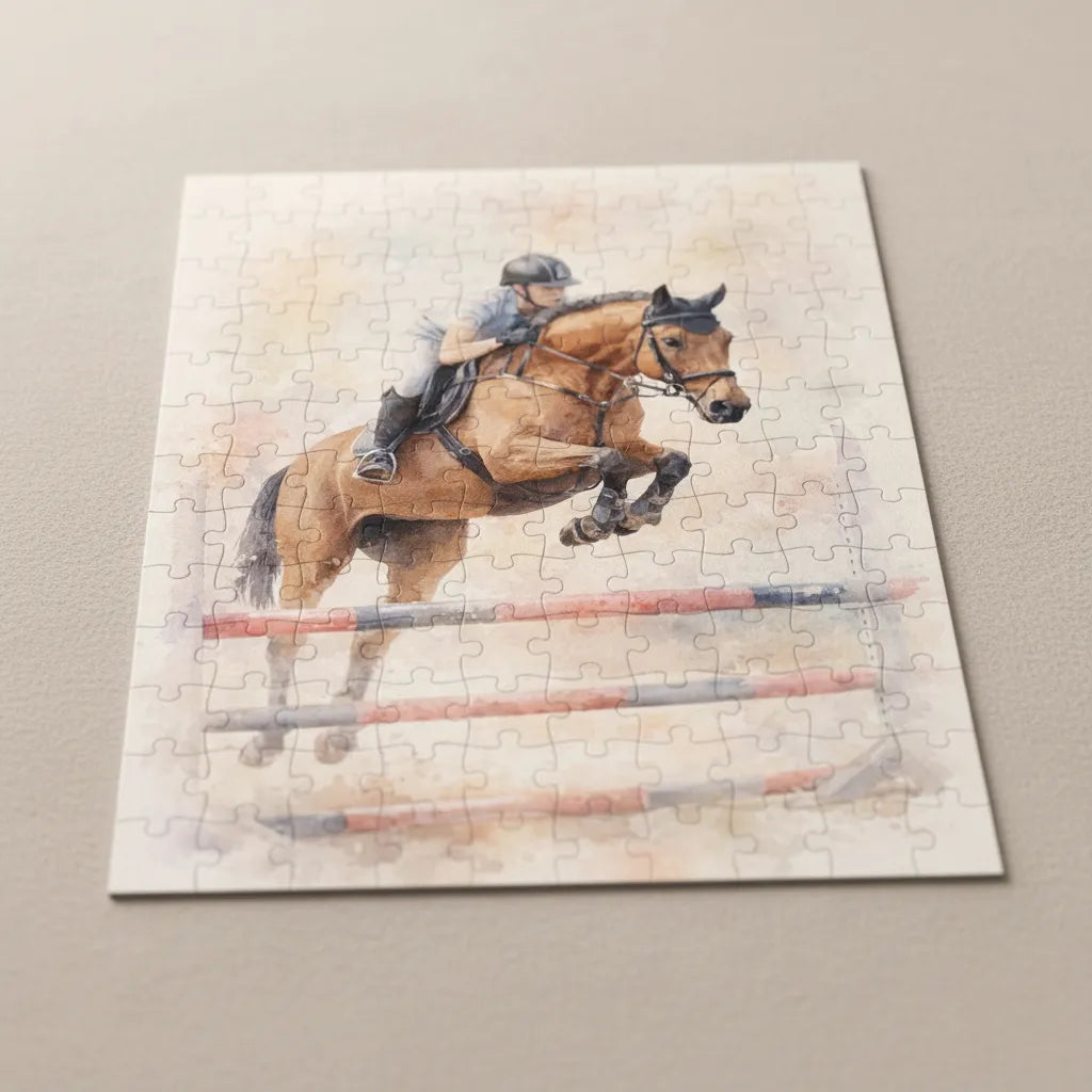 Personalisiertes Foto Puzzle Pferd – Aquarell