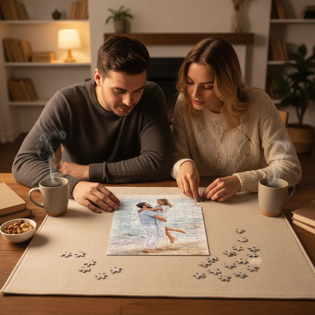 Personalisiertes Paar Foto Puzzle – Romantisches Geschenk